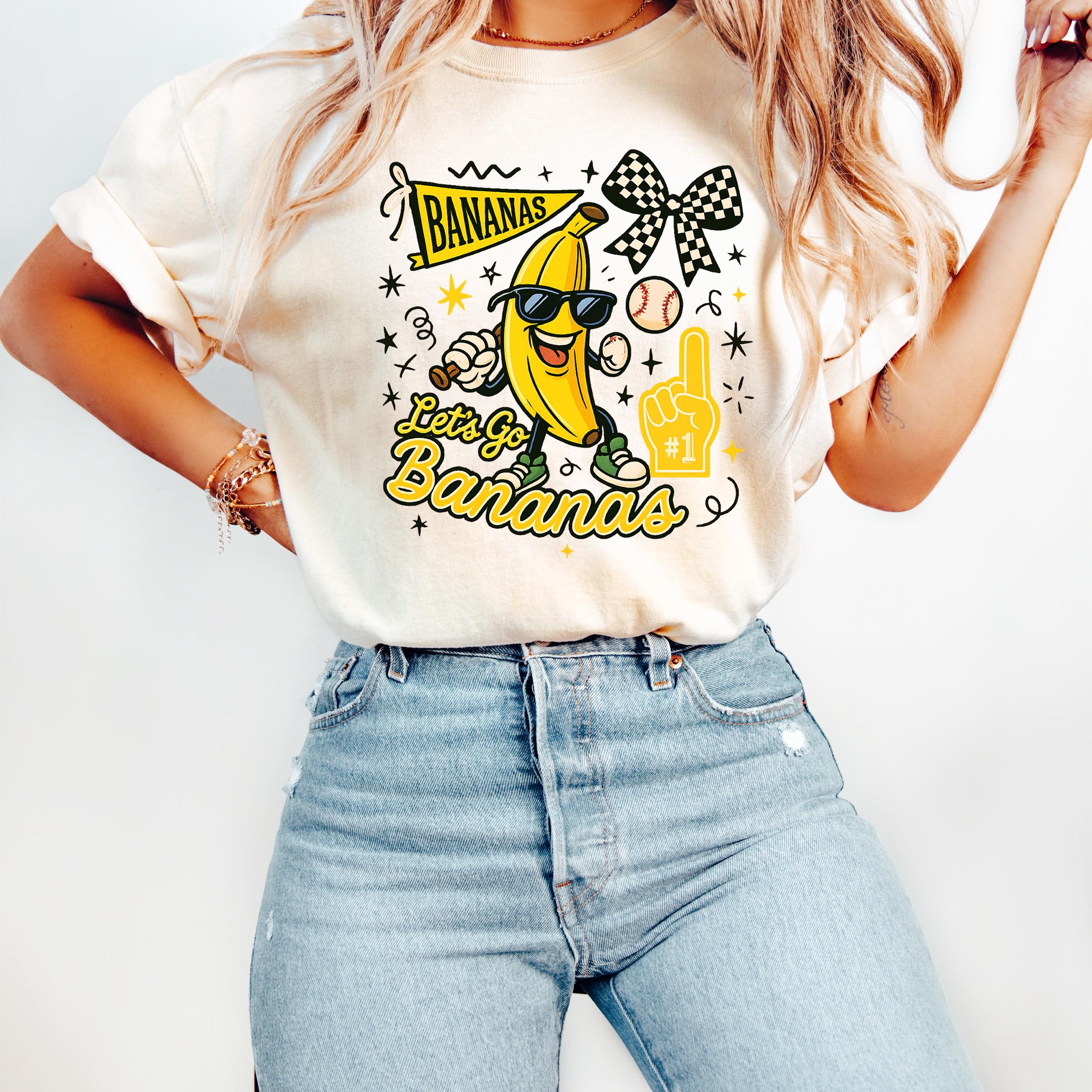 Funny Banana Baseball Shirt, Sports Team Mascot Shirt,Hip Hop Banana Shirt,Funny Baseball Shirt